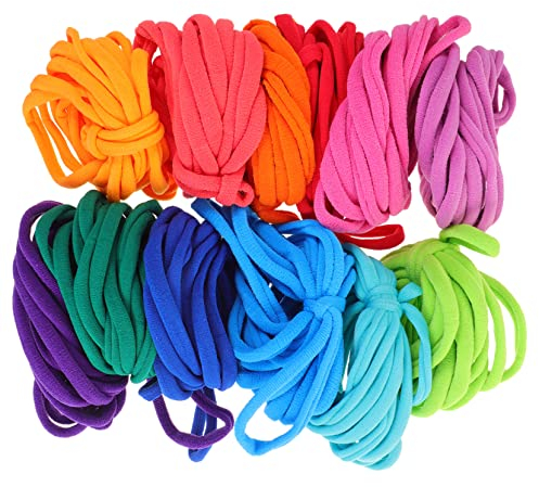 Parliky 192pcs Potholder Weaving Loom Loops Refill Kit Elastic for Boy Girl Craft Weaving Projects DIY Arts Supplies for Potholder Making and Creative Fun