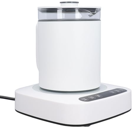 POYHKFD 0.9L Hydrogen Water Pitcher Heating, Stainless Steel Glass Hydrogen Rich Water Machine 1200‑1500PPB, Hydrogen Alkaline Water Pitcher Maker Machine Hydrogen Water Container(UK Plug 220V)