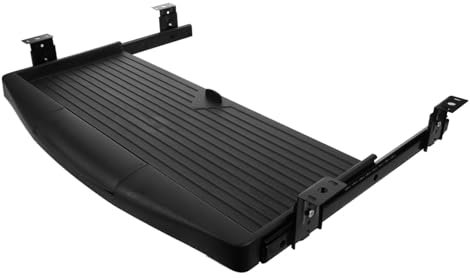 VILLCASE Keyboard Tray Under Desk: Keyboard Holder with C-Clamp - Desktop Pull Out Keyboard Tray - Platform Computer Drawer for Home Learning and Office Use