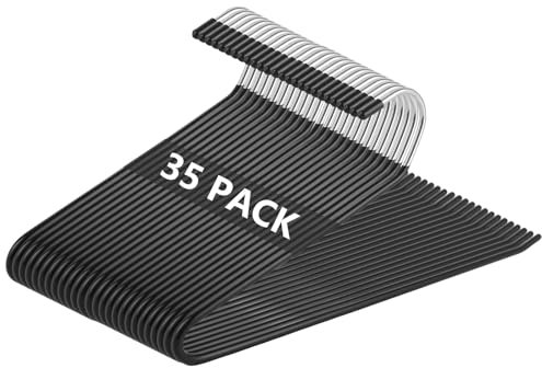 VIDETOL 35 Stück Hosenbügel Metall, 35 x 15 cm Kleiderbügel Hosen, rutschfeste Hosenbügel Platzsparend für Jeans, Handtücher, Stoffhosen, Hosen und Anzughosen