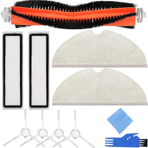 EATBALE Parti di Ricambio Robot aspirapolvere per Dreame D9/L10 PRO/D9 Max/D9 Pro/L10, Kit di Accessori 1 Spazzola Principale a Rullo, 2 filtri HEPA, 4 spazzole Laterali, 2 Panni per Scopa
