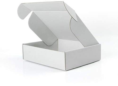 PACKAGING HERO 10 Stück Premium Versandkartons 20 x 15 x 5 cm (ca. 7,9 x 5,9 x 2 Zoll), weiße Geschenkboxen zum Verpacken, Versandkartons