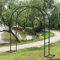Gartenbogen aus Metall – Pergola-Torbogen – Rosenbögen, Kletterpflanzen-Laubengang für den Außenbereich mit stabilen Sockeln, schwarzer Bogen, B240 x H220 cm, B280 x H220 cm, B300 x H220 cm
