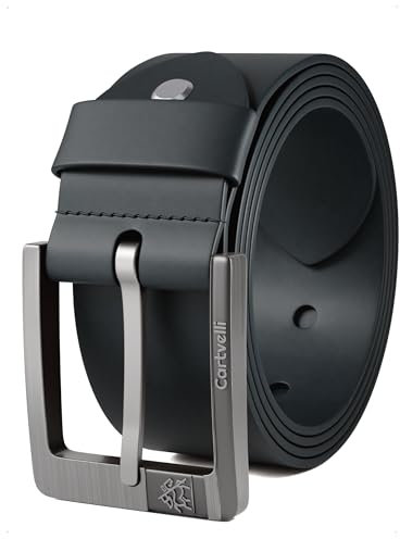 Cartvelli Premium Ledergürtel Herren Blau 100cm Made in Germany mit Geschenkbox Echt-Leder Herrengürtel braun Vollleder Jeansgürtel Leder Gürtel 40mm Anzug jeans chino pants M24bl-100