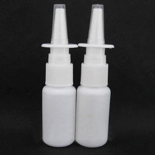 ZXCVWWE 2 botellas de spray recargables de 10 ml de plástico vacías para viaje, atomizador nasal, atomizador de perfume y nariz pequeña