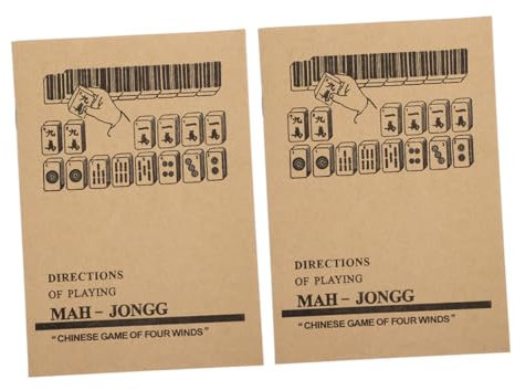 UPKOCH Antikes Mahjong-Handbuch Englisches Mahjong-regelbuch Zum Lernen