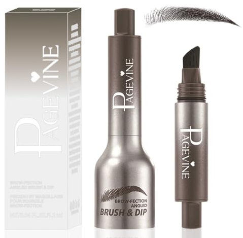 Ledeak Augenbrauenstift Härchenzeichnung Wasserfest, Magischer Augenbrauen Stift, Multifunktionaler Abgewinkelter Augenbrauen Bürste, Augenbrauenstift Flüssig, Wischfest Eyebrow Pencil (Espresso)