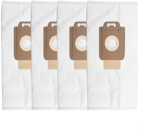 Paquete de 4 bolsas de polvo de repuesto para aspiradora Nilfisk 107407639 128389187 Power Series, para P10, P12, para aspiradora P20, P40