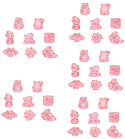Cabilock 5 Set Di Tagliabiscotti Di Halloween Tagliabiscotti Per A Forma Di Ticchettio Biscotti Cupcake Personalizzati Zucca Timbro Da Gioco Zucchero Teglia Kit Per