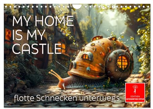 My home is my castle - flotte Schnecken unterwegs (Wandkalender 2026 DIN A4 quer), CALVENDO Monatskalender: Originelle Häuser mit ihren Bewohnern auf Tour (CALVENDO Tiere)