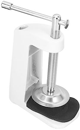 VANZACK Clamp Reinforcement Device for Desk Lamp Metal C-clip Heavy Duty Clamp for Tabletop Use in Black and White