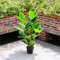 INMOZATA Artificial Plants Outdoor 3FT/90cm Artificial Ficus Fiddle Fig Trees for Indoor Garden Front Door Decoration