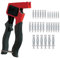 Pince de montage pour chevilles pour corps creux - En métal - Avec 30 chevilles M4, M5, M6 - Avec vis - Bouchons muraux - Pour fixation de décorations d'intérieur