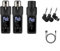 Besshepplo Wireless XLR Microphone Transmitter Receiver Adapter Wireless Microphone Converter For Stage Performance Studio Recording Conference Public Speak(2 for Dynamic)