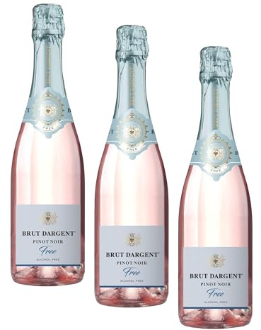 Brut Dargent Free Pinot Noir - Qualitativ hochwertiger Alkoholfreier Pinot Noir Rosé Sekt aus Frankreich - Ohne Alkohol (1 x 0.75 L) (Packung mit 3)