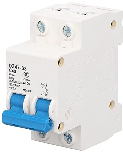 Disjoncteur miniature 2P 40A - Disjoncteur différentiel 63A, Protection surcharge & court-circuit, Détection fuite, Isolement rapide 0.1s, Usage domestique & industriel, 220V 50/60Hz