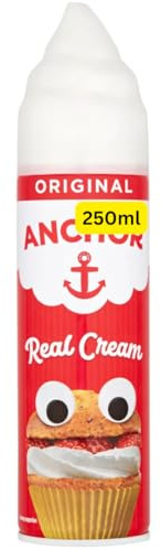 Original Real Whipped Cream Spray 250ml Anchors (1x250ml)