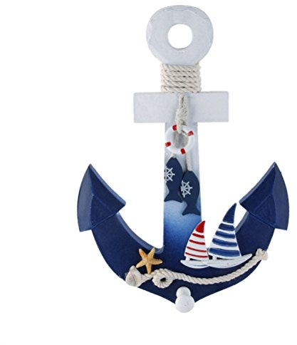 Maritimer Wandhaken für einen mediterranen Einrichtungsstil breiter Haken Dekoration 1st ( )