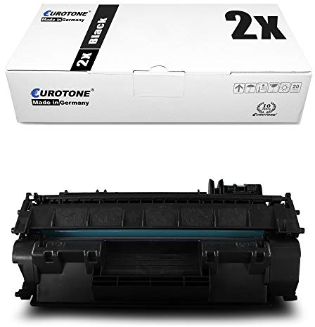 2X Eurotone kompatibler Toner für HP Laserjet P 2033 2034 2035 2036 2037 2053 2054 2055 2056 2057 D X DN N n DTN ersetzt CE505A 05A