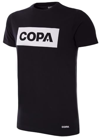 COPA Herren Box Logo T-Shirt mit Rundhalsausschnitt, Schwarz, XL