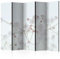 decomonkey Paravent Raumteiler Innen Blumen 225x172 cm 5 Teilig Einseitig Room Divider Wall Raumteiler Stehend Trennwand Sichtschutz Spanische Wand Sichtschutzwand Wohnzimmer Holz Natur