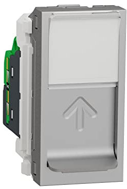Schneider Electric - Unica - prise RJ45 simple - cat 6 FTP - 1 mod - Alu - méca seul - NU344730