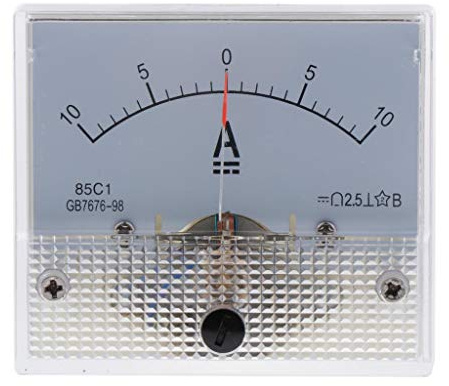 LOVIVER DC Analog Amperemeter Ampere Meter Amp Panel 0-10A Mechanischer Strommesser, 0-10A