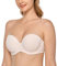 DELIMIRA Damen Trägerloser BH mit bügel Große Größen Seamless Dirndl BH mit Geformte Cups Rose White 100C