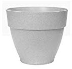 Elho Vibia Campana Rond 55 - Pot De Fleurs pour Extérieur - Plastique 100% recyclé - Ø 54.5 x H 47.0 cm - Gris/Living Ciment