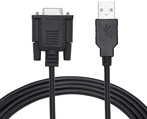 KANGPING RS232 DB9 Buchse auf USB 2.0 PLC Serielles Kabel, nur für programmierbare Logiksteuerung, 1,8 m