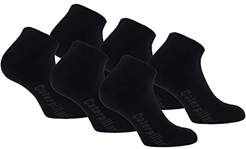 Caterpillar Sport Sneakers 6 Pares Calcetines Deportivos Altura Tobillo, Puño Confortable, Algodón, Suela Acolchada