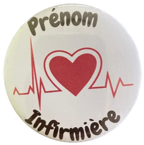 Badge broche infirmière personnalisable