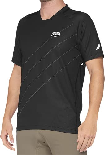 100% Unisex Celium Jersey Trikot, Dunkelgrau/Schwarz (Mehrfarbig), M