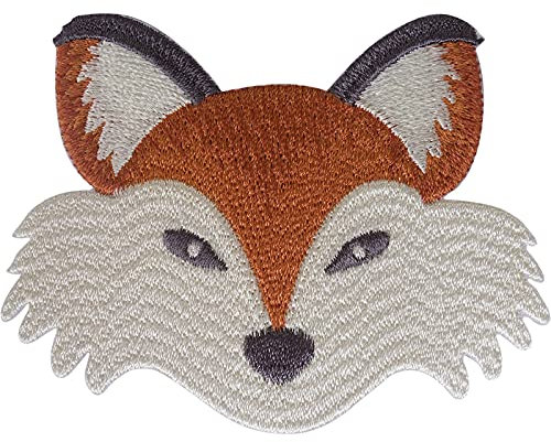 ELLU Fuchs Aufnäher Bügeln Nähen Sie auf Kleidung Tasche Tier Stickerei Applique Gesticktes Abzeichen