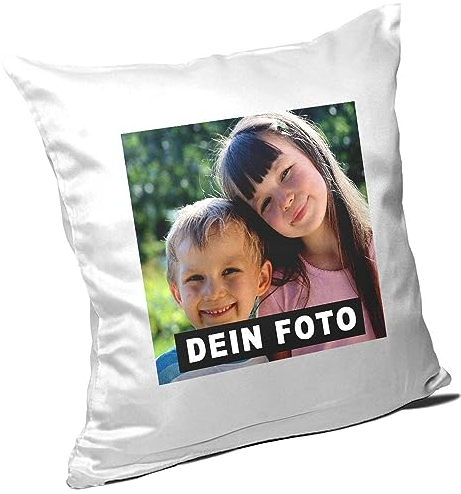 Eurofoto Kissen mit Foto | Personalisierbar mit Bild und Wunsch-Text