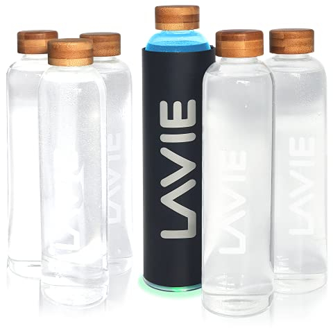 LaVie Pure Purificateur d'eau Innovant à Lumière UVA. Pack Famille – 1 Purificateur + 6 Bouteilles d’1 Litre. Transformez Votre Eau du Robinet en Eau Douce et Délicieuse en 15 Min Couleur: Anthracite