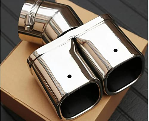 BVDOUE Auto Edelstahl Auspuffblende Auspuffblenden Auspuffrohr Abdeckung Zubehör Auspuff Endrohr, für Nissan Qashqai J11 2014-2020 Auspuff Blende