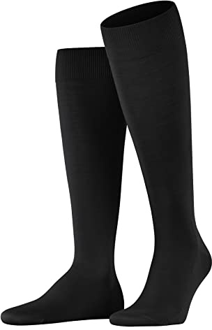 FALKE Herren ClimaWool Kniestrümpfe atmungsaktive klimaregulierende geruchshemmende Wolle Lyocell sehr langlebig verstärkt elegant fein ultra leichtes Gefühl auf der Haut 1 Paar | mit nachhaltigem Garn
