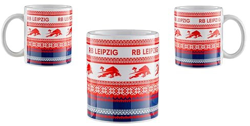 RB Leipzig - Weihnachtstasse - Kaffeebecher Tee Tasse RBL - Plus Lesezeichen Wir lieben Fußball