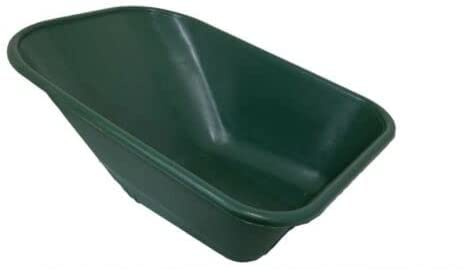 Vision4ever 1PCS REPLACEMENT GREEN WHEEL BARROW BODY TRAY 110 LITRE HARD PLASTIC NO HOLES