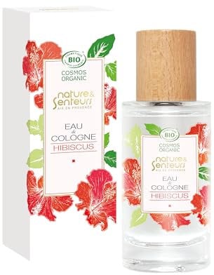 NATURE & SENTEURS - Eau de Cologne Bio 50ml - Parfum Hibiscus - Made in France - 99,9% d'origine naturelle - Idée Cadeau
