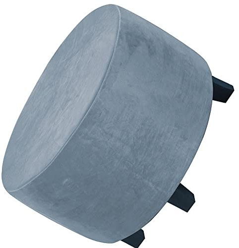 Runde Stretch-Ottomanenbezug, Mit Elastischer Unterseite Fußhocker-Überzug Fußhocker-Überzug, Luxuriöser Samt-Pouf-Überzug Für Wohnzimmer (Color : A4, Size : 50-58CM)