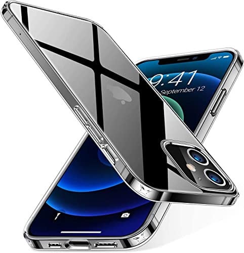 Eono - Amazon Brand Crystal Clear Case iPhone 12 Pro Max, 360° Anti-Inpact Edge Slim Soft Silicone Bumper Ultra thin Cover Case - Full Clear