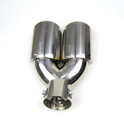 Edelstahl Oval Doppelrohr Auspuff Endstück Hals Für BMW E30 E32 E34 E36 E46 Auspuffblenden