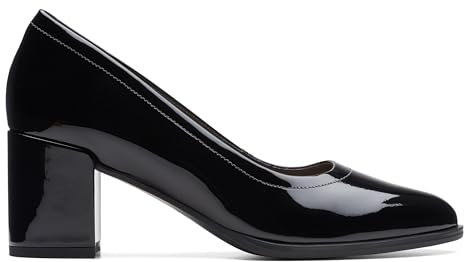 Clarks Freva55 Court Patent Shoes in Black Patent Size 4.5