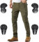 CTBQiTom Morradhose Herren Motorrad Hosen Motorrad Jeans Motorradhose Jeans Gepanzert mit CE Rüstung,Armee Grün 36W/31L