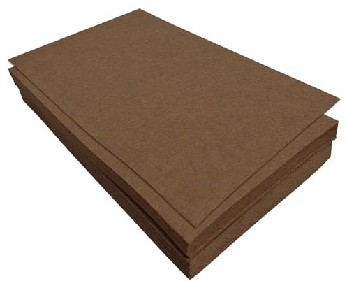 Filz zum Basteln, 1mm Dickes Steife Filzblätter, 32 Stück Filzstoff, 17,78×28,7cm Bastelfilz zum Nähen Handwerk und Festivals Party Dekorationen (Dunkelbraun)