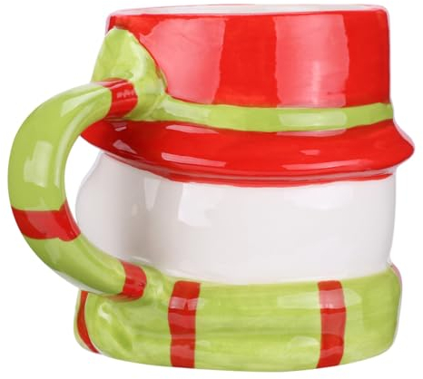NAMOARLY Keramik Keramikbecher Weihnachts Schneemann für Zuhause