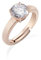 Bague rose zircon solitaire blanc, Revêtement, Zirconium.