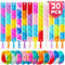 20 Stück Pop it Armbänder für Kinder Set, Anti Stress Silikonarmband, Schultüte Füllung Geschenke zur Einschulung, Mitgebsel Kindergeburtstag Kinder Party Gadgets, Armband Mädchen in Regenbogenfarben